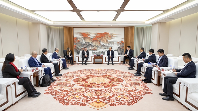 莫鼎革與安哥拉駐華大使內(nèi)圖、Sonangol代表團(tuán)舉行會(huì)談